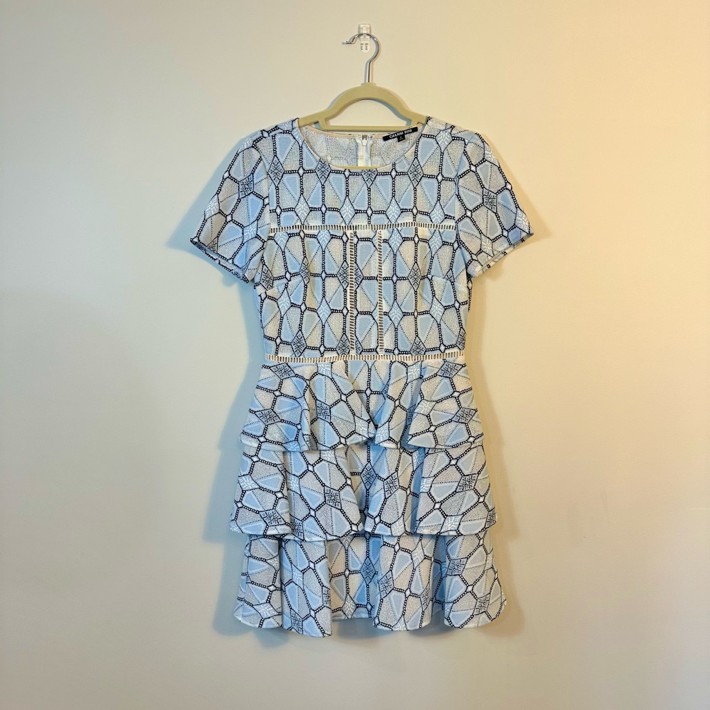 Gianni Bini: Fit & Flare Ruffled Tiered Skirt Dress Size 6